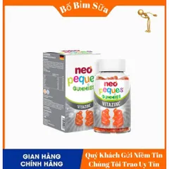 [ Chính Hãng ] NEO KIDS Gummies Kẽm Hữu Cơ Neo Kids Hộp 60 Viên Nhai 808478