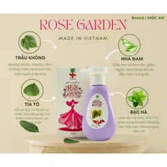 [MUA1TẶNG1] Dung Dịch Vệ Sinh ROSE GARDEN Hộp 150ml MỘC AN Từ Lá Trầu Không, Nha Đam, Tía Tô, Bạc Hà