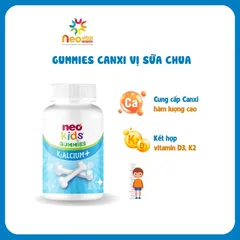 [ Chính Hãng ] NEO KIDS Gummies Canxi Vị Sữa Chua Bổ Sung Canxi Và Vitamin Cho Bé Hộp 60 Viên Nhai 808497