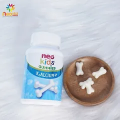 [ Chính Hãng ] NEO KIDS Gummies Canxi Vị Sữa Chua Bổ Sung Canxi Và Vitamin Cho Bé Hộp 60 Viên Nhai 808497