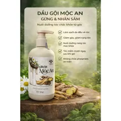 [ MUA 1 TẶNG 1] Dầu Gội MỘC AN Thành Phần Từ Thiên Nhiên Nhân Sâm + Gừng + Bồ Kết Chai 300ml