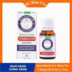 BioAmicus VITAMIN K2+D3 vitamin bao kép chống còi xương, giúp bé tăng chiều cao tối đa Lineabon