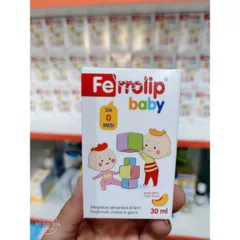 🆘 Sắt FERROLIP BABY sắt hữu cơ dạng siro nhỏ giọt nhập khẩu Italya Hộp 30ml Hàng Chính Hãng