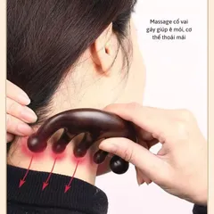 Lược massage đầu cổ vai gáy bằng gỗ đàn hương, kích thích tuần hoàn máu 808876