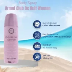 Xịt thơm toàn thân Armaf Club De Nuit Woman/Limoni/Le Parfait 200ml Chính hãng 808891