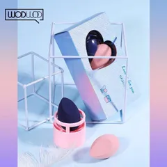 Set 2 Bông Mút Trang Điểm Wodwod + 1 Hủ để bông cực xinh 809359