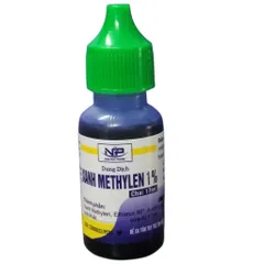Dung dịch Xanh Methylen 1% (Chai 20ml) Dùng sát khuẩn nhẹ, phòng bệnh như Herpes simplex, chốc lở, lở loét, viêm da mủ.