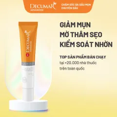 Gel ngừa mụn Decumar Advanced (Tuýp 20g) Giúp kháng khuẩn, giảm viêm, mờ thâm và ngăn ngừa sẹo mụn.
