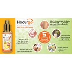 Dung dịch xịt bảo vệ và tái tạo da Nacurgo (Chai 12ml) giúp hỗ trợ làm lành vết thương nhanh chóng và hạn chế để lại sẹo