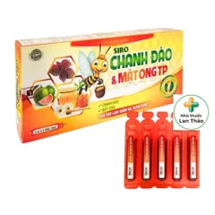 Siro ho Chanh Đào & Mật Ong TP (Hộp 20 ống) hỗ trợ giảm ho, giảm đau rát họng, ho do dị ứng, ho gió, ho khan, ho có đờm