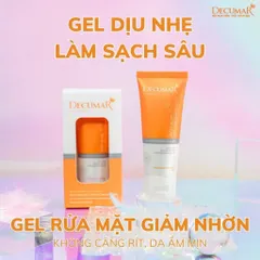 Gel rửa mặt giảm nhờn Decumar Advanced (Tuýp 50g) giúp làm sạch nhẹ nhàng và ngăn ngừa mụn.