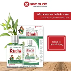 Dầu Khuynh Diệp Ích Nhi (Chai 30ml) Giúp làm ấm da cơ thể và phòng ngừa nhiễm lạnh.