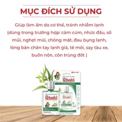 Dầu Khuynh Diệp Ích Nhi (Chai 30ml) Giúp làm ấm da cơ thể và phòng ngừa nhiễm lạnh.
