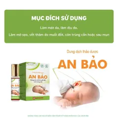Dung dịch thảo dược lăn muỗi AN BẢO (Chai 12ml) Hết sưng ngứa do muỗi đốt.