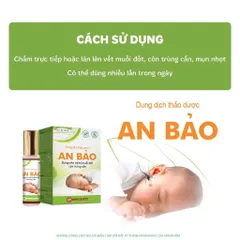 Dung dịch thảo dược lăn muỗi AN BẢO (Chai 12ml) Hết sưng ngứa do muỗi đốt.