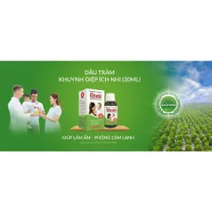 Dầu tràm - Khuynh Diệp Ích Nhi (Chai 30ml) Giúp giữ ấm da cơ thể, hỗ trợ phòng ngừa cảm lạnh, hắt hơi, sổ mũi