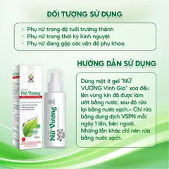 Gel vệ sinh phụ nữ NỮ VƯƠNG (Chai 100ml) Dưỡng ẩm, làm trắng sáng, làm thơm, giảm mùi hôi, mang lại sự tự tin, quyến rũ.
