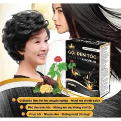 GỘI ĐEN TÓC KINHPHAR (Hộp 2 gói x 15ml) Giúp làm đen tóc, suôn mượt, chắc khoẻ.