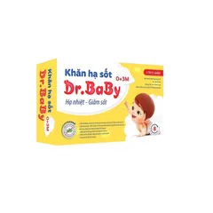 Khăn lau hạ sốt Dr Baby (Hộp 10 khăn) Giúp hạ nhiệt, giảm sốt nhanh chóng.