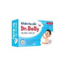 Khăn lau hạ sốt Dr Baby (Hộp 10 khăn) Giúp hạ nhiệt, giảm sốt nhanh chóng.