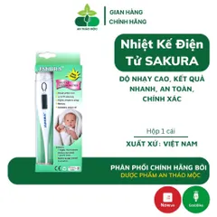 Nhiệt kế điện tử SAKURA (Hộp 1 cái) Độ nhạy cao, cho kết quả nhanh, chính xác