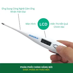 Nhiệt kế điện tử SAKURA (Hộp 1 cái) Độ nhạy cao, cho kết quả nhanh, chính xác