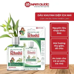 Dầu Khuynh Diệp Ích Nhi Nam Dược (Chai 30ml) Hỗ trợ làm dịu vết muỗi đốt, côn trùng cắn, giúp làm ấm da cơ thể.