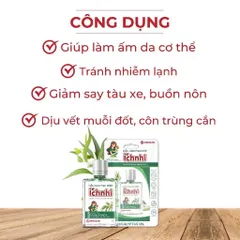 Dầu Khuynh Diệp Ích Nhi Nam Dược (Chai 30ml) Hỗ trợ làm dịu vết muỗi đốt, côn trùng cắn, giúp làm ấm da cơ thể.