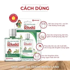 Dầu Khuynh Diệp Ích Nhi Nam Dược (Chai 30ml) Hỗ trợ làm dịu vết muỗi đốt, côn trùng cắn, giúp làm ấm da cơ thể.