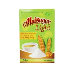 Đường Bắp Maisugar Light (Hộp 50 gói) Cung cấp năng lượng thấp, hỗ trợ chế độ ăn kiêng để kiểm soát cân nặng.