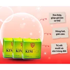Dầu gió KIM AGI (Chai 6ml) Cảm cúm, nhức đầu, trúng gió, đau bụng, buồn nôn, đau cơ và khớp, sưng bầm, bong gân
