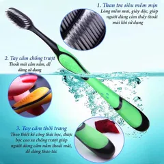 BÀN CHẢI THAN TRE HOẠT TÍNH BOSSI (1 cái)