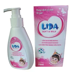 Dung dịch vệ sinh bé gái LIDA Soft & Milk (Chai 70ml)