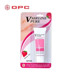 Vaseline Pure OPC Hương Dâu (Tuýp 10g) Giúp làm mềm mịn da, phòng khô môi, nứt môi, nứt nẻ chân tay.