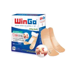 Băng cá nhân y tế WinGo (Hộp 100 miếng) Bảo Vệ Vết Thương Chống Nhiễm Trùng, Tiện Dụng Và An Toàn.