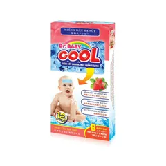 Miếng dán hạ sốt Dr Baby Cool (Hộp 6 miếng) Giúp hạ nhiệt, hạ sốt nhanh, giảm đau, say nắng, giúp làm mát lạnh tự nhiên.