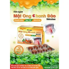 Viên ngậm Mật Ong Chanh Đào (Hộp 16 viên) Hỗ trợ nhuận phế, giảm ho, long đờm, giúp cải thiện các biểu hiện hắt hơi.
