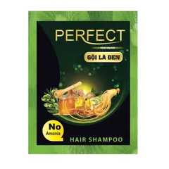 Gội là Đen Perfect (Hộp 10 gói x 25ml) giúp làm đen tóc mà không gây hại cho da.