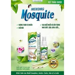 Xịt muỗi thảo dược Mekong Mosquite (Chai 100ml) khắc tinh của muỗi Anophen, Aedes, Culex bảo vệ cả nhà