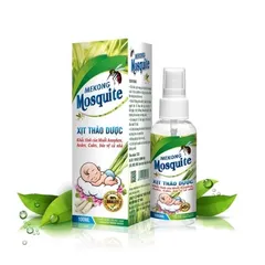 Xịt muỗi thảo dược Mekong Mosquite (Chai 100ml) khắc tinh của muỗi Anophen, Aedes, Culex bảo vệ cả nhà