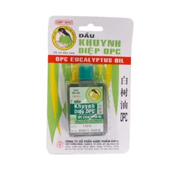 Dầu Khuynh Diệp OPC (Chai 25ml) Phòng cảm cúm, sổ mũi, nghẹt mũi, đau bụng, chóng mặt, côn trùng đốt, trặc gân, sưng.