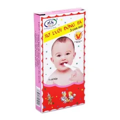 Gạc Rơ Lưỡi ĐÔNG FA (Hộp 5 cái) Rơ lưỡi thường xuyên giúp khoang miệng trẻ được đảm bảo vệ sinh.