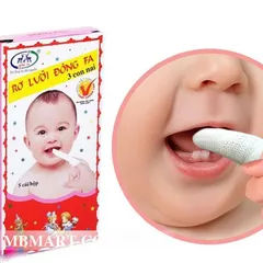 Gạc Rơ Lưỡi ĐÔNG FA (Hộp 5 cái) Rơ lưỡi thường xuyên giúp khoang miệng trẻ được đảm bảo vệ sinh.