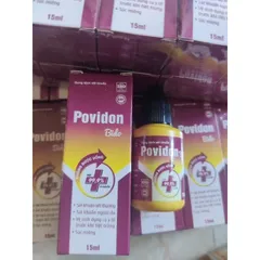 Dung dịch sát khuẩn POVIDON 10% BIDO (Chai 15ml) Dùng để sát trùng vết thương, vết bỏng, vết trầy xước.