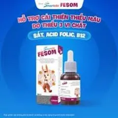Smartbibi Fesom- Siro Bổ Sung Sắt Giúp Hỗ Trợ Chức Năng Nhận Thức, Tạo Máu, Cải Thiện Tình Trạng Thiếu Máu Do Sắt