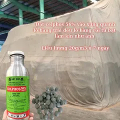 THUỐC XÔNG DIỆT MỌT NÔNG SẢN CELPHOS 56% 1KG  NHẬP KHẨU ẤN ĐỘ -Diệt Mọt Kho Ngũ Cốc Gạo Hạt Điều Cà Phê, ủ kín diệt mọt.
