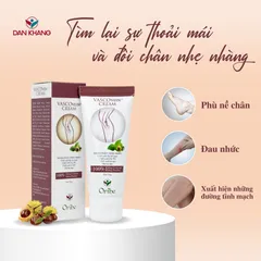 Kem Thoa Giảm Sưng Đau, Tê Phù, Chuột Rút Do Suy Giãn Tĩnh Mạch Vascovein Dân Khang - Tuýp 50g