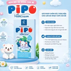 Kem Bôi Da PipoHamCream Detox C Cho Bé Dịu Mẩn Ngứa, Bảo Vệ và Phục Hồi Da Bé Yêu