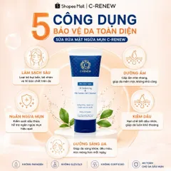 Sữa Rửa Mặt Ngừa Mụn Chuyên Biệt Cho Da Dầu C-Renew Oil Balancing Chính Hãng dạng Gel