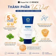 Sữa Rửa Mặt Ngừa Mụn Chuyên Biệt Cho Da Dầu C-Renew Oil Balancing Chính Hãng dạng Gel